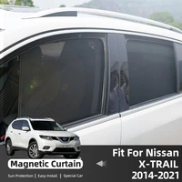 stylish car curtain for nissan x trail 2014 2020 side window film sunshade mesh sun visor windshield summer protector