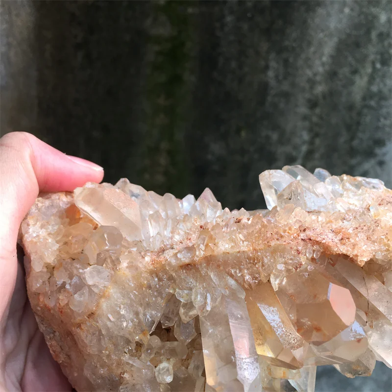 820 г настоящий натуральный прозрачный кварц белый кристалл кварцевый кластер