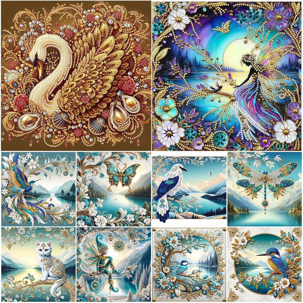 Набор для алмазной вышивки Лебедь 30 см