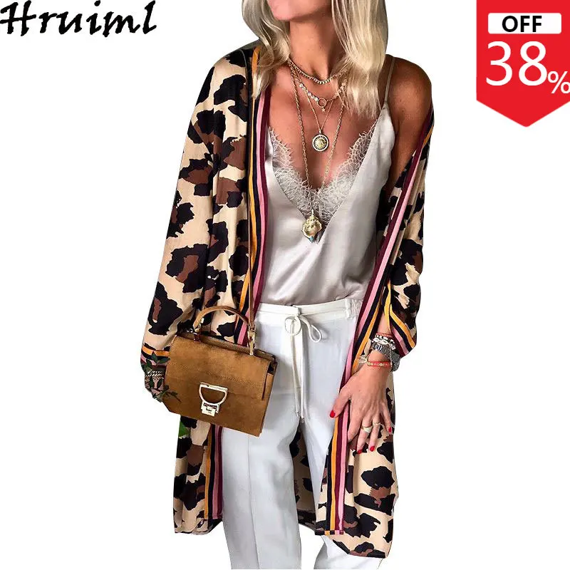 

Elegant Cardigan Women Casual Fashion New Fall Clothes for Women Long Sleeve Leopard Print Vintage Sweaters Autumn Winter