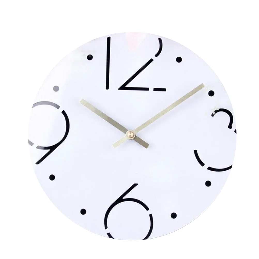 

Decorative Wall Clock Simple Arabic Numerals Wall Clock Wall Hanging Clock Without for Home Office ( White ) Islamic