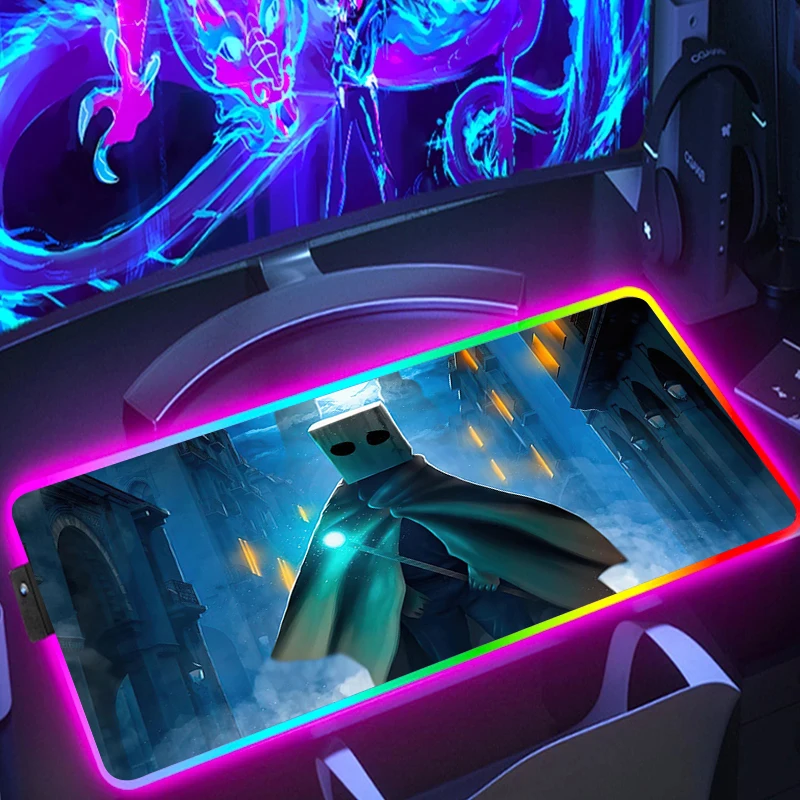 

Little Nightmares2 Mouse Pad With Rgb Mousepad Xxl Gaming Anime Gamer Accessories Large Backlight Keyboard Cute Pc Backlit Mat