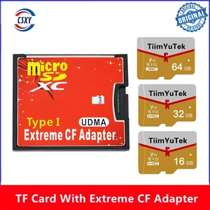 High Quality TF Card to CF Card Adapter Type1 Compact Flash Memory Card UDMA With TF Card 16GB 32GB 64GB