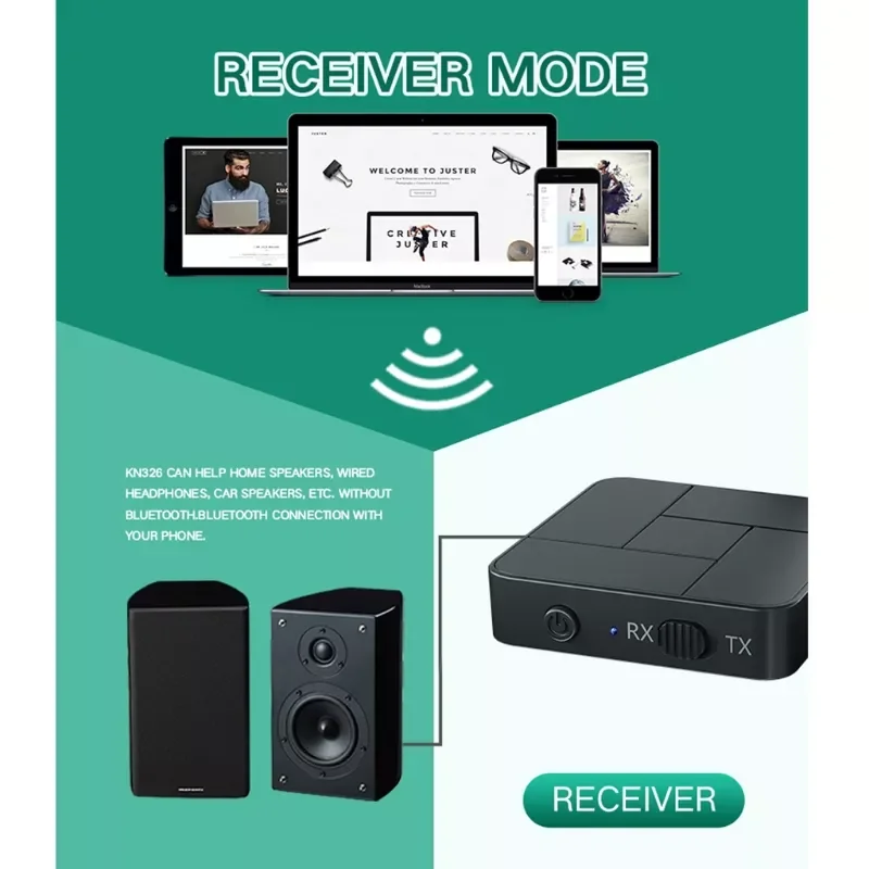 

Bluetooth 5.0 Receiver Transmitter 3.5mm AUX Jack RCA USB Dongle Stereo Wireless Adapter with Mic For Car TV PC Headphon