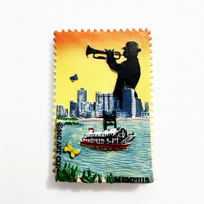 

America Tourism Souvenirs Memphis Chicago Fridge Magnets United States Fridge Stickers Home Decor Wedding Gifts Magnetic Sticker