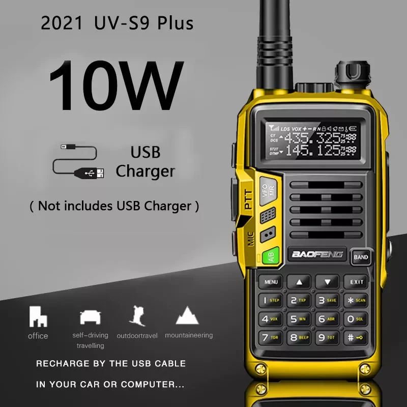 

BaoFeng UV-S9 Plus Powerful Walkie Talkie CB Radio Transceiver 8W/10W 10km Long Range Up of UV-5R Portable Ham Two Way Radio