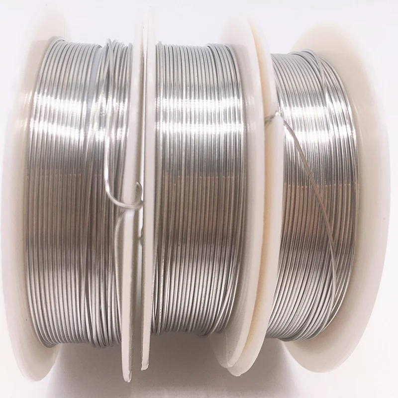 Wholesale 0.2/0.3/0.4/0.5/0.6/0.7/0.8/1.0 mm Brass Copper Wires Beading Wire For Jewelry Making silver colors