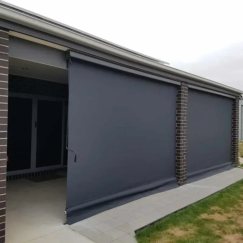 

Electric outdoor blinds motorized patio screens retractable zip screen outdoor curtain