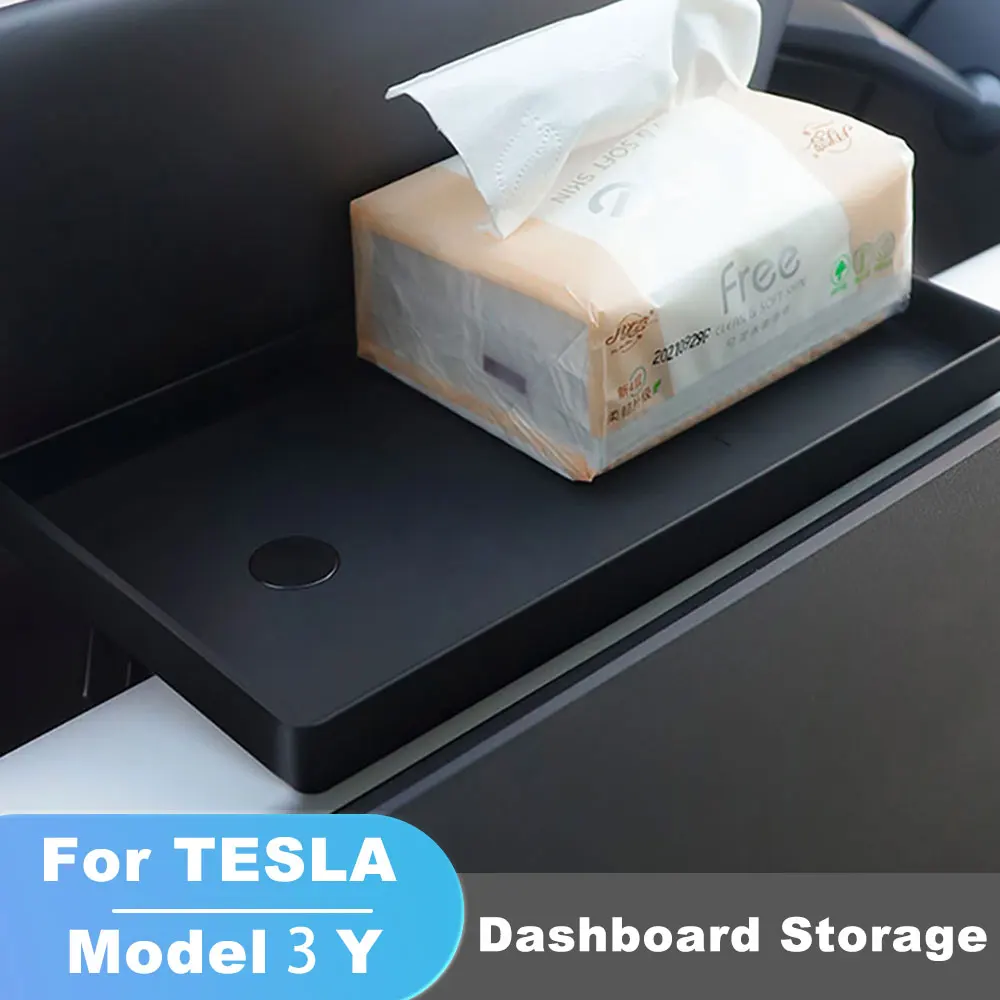 

Dashboard storage box Navigation screen For Tesla Model 3 Y rear tissue Glasses Key Storage tray Model Y Model3 2022 Accessories