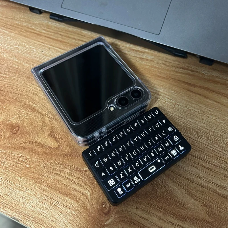 Фото Мини-клавиатура EXknight магнитная Bluetooth для Samsung Z Flip Series, аксессуары для компактных телефонов, клавиатура Blackberry №2