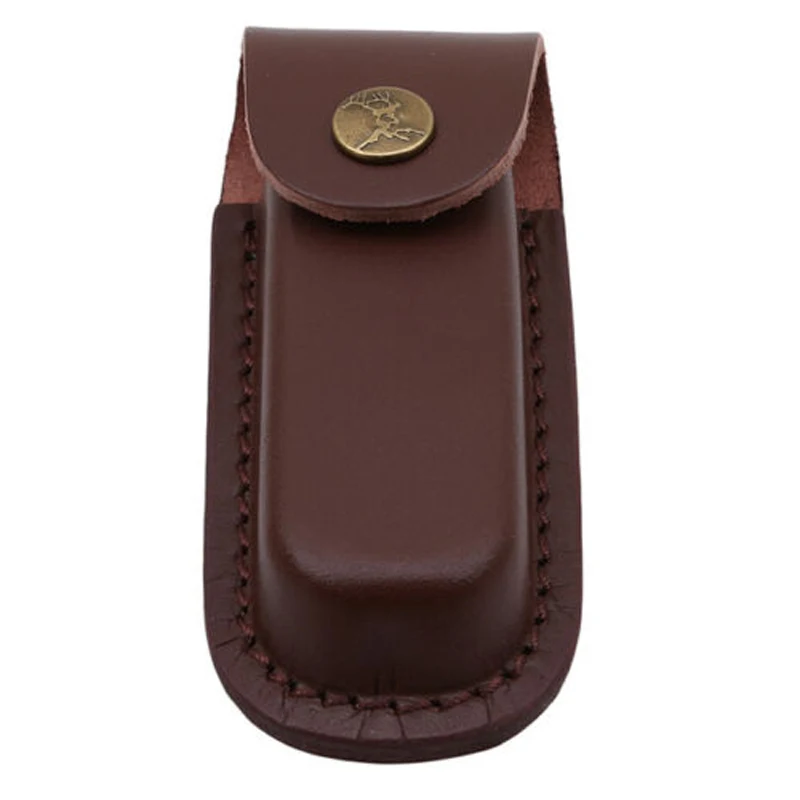 

Knife Sheath Leather Sheath With Waist Belt Buckle Pocket Multi-function Tool Knife Protective Cover Leather Sheath Belt