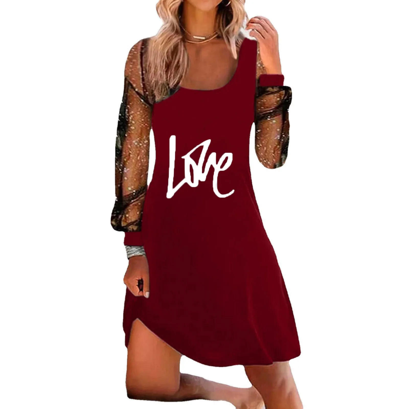 

Новое модное Сетчатое лоскутное красное вечерние Harajuku с квадратным вырезом облегающее вечернее платье с рюшами женские облегающие пикантн...