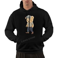 2022 fashion leisure fashion business teddy bear hoodie sweatshirt harajuku streetwear 100 cotton mens graphics hoodie