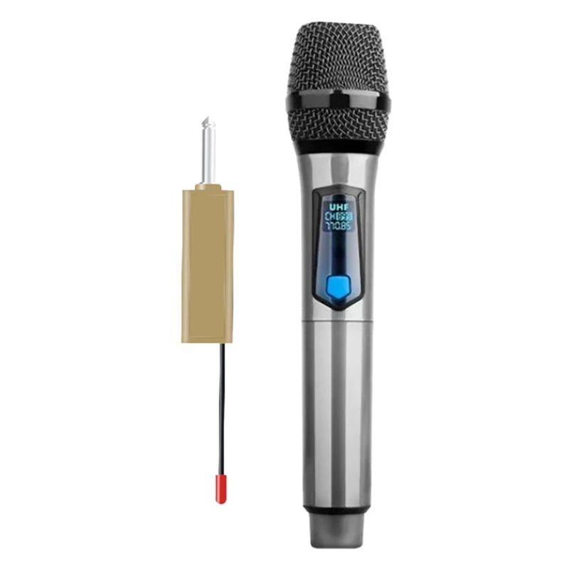 

Wireless Microphone Rechargeable With 6.35Mm Plug Rechargeable Receiver For Portable Singing/Karaoke Etc