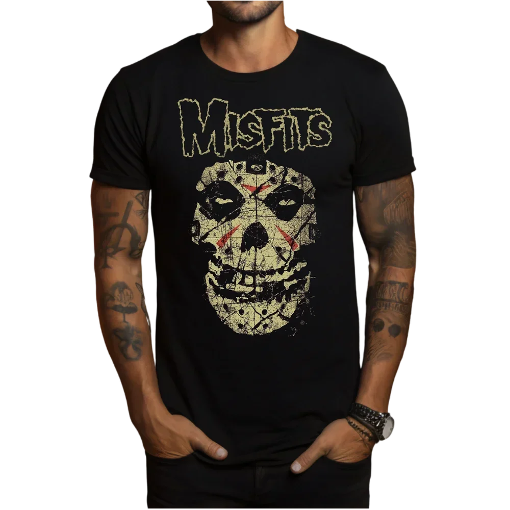 Черная футболка Misfits Джейсона вурхеса в стиле панк рок