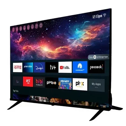 Фото 32-дюймовый Android Smart TV 1080P Full HD LED LCD телевизор с Wi-Fi, HDMI, USB, AV, поддержкой глобального напряжения 100-240В, ультратонкий, для дома и отелей. №1