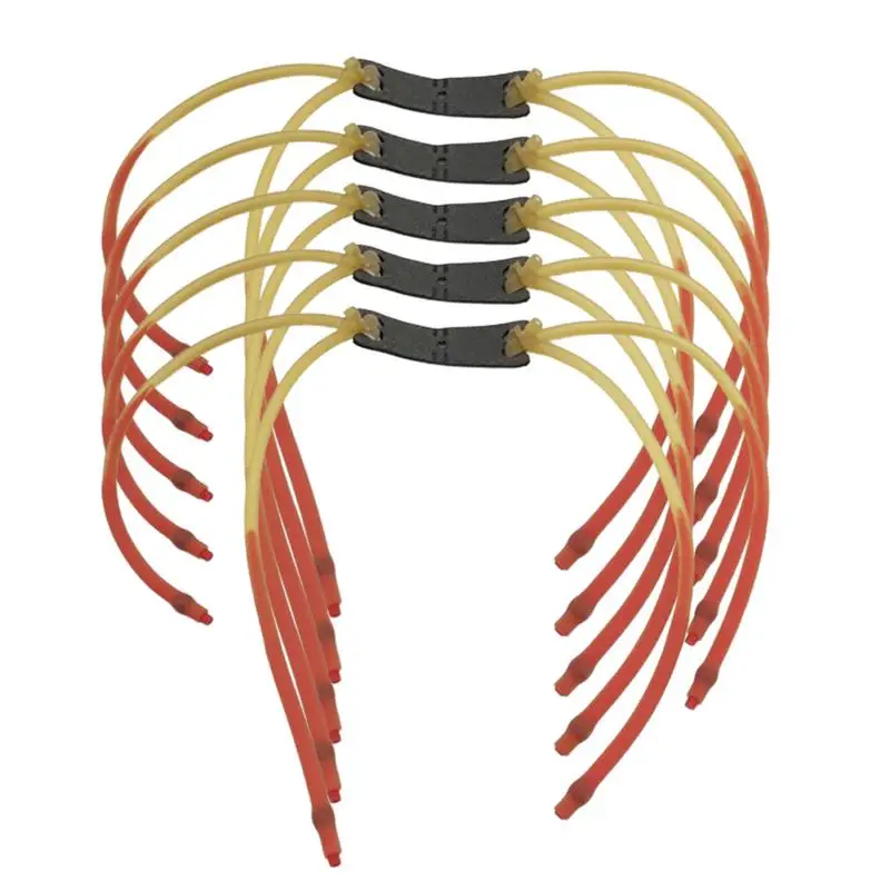 

5 PiecesRubber Band Outdoor Sling Shot Rubber Bands HuntingReplacement Bands 5PCS Stripes For Outdoor