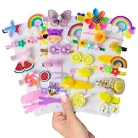 cute hair clips for girls candy rainbow flower hairpins barrettes clips fun dessert patterns hair accessories
