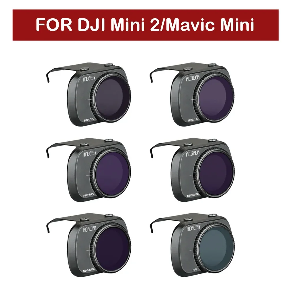 

in 1 Set Mini SE/Mini 2 Filter CPL ND8 ND16 ND32 ND64 PL Adjustable Aluminum Alloy Filter for dji Mavic Mini Accessories