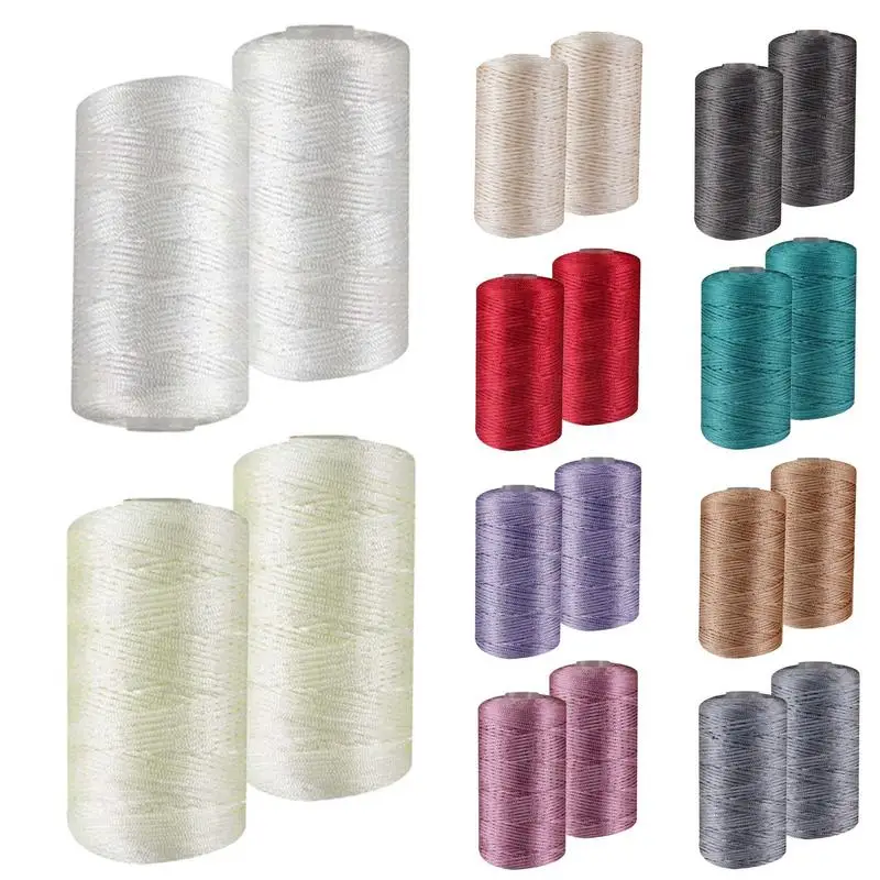 

Soft Cord Nylon Yarn 2pcs Nylon Crochet Yarn Cord Thin Ice Cotton Thread Crocheting Nylon Yarn For DIY Hand Knitted Hat Shoes