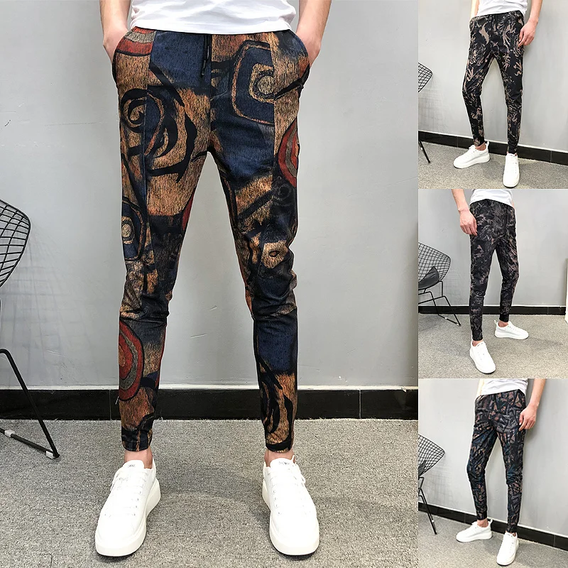 

Casual Harem Pants Pantalon Homme Moletom Masculino Personality Printing Joggers Trousers Mens Summer Streetwear Male Hip Hop