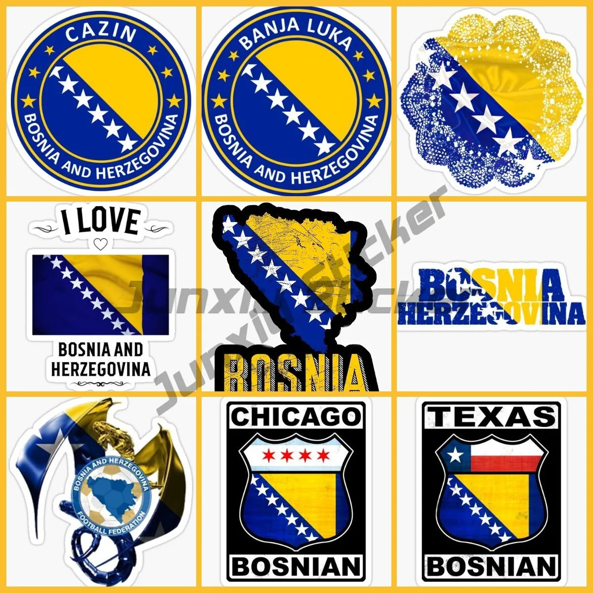BIH Этикетка с флагом Боснии и Герцеговины наклейка на бампер автомобиля