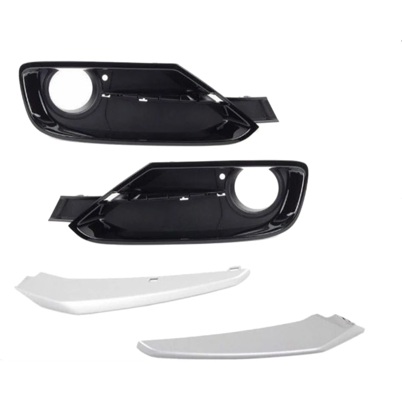 

4PCS Front Bumper Fog Light Cover Mouding Strips for-BMW F30 F31 F34 F35 316I 320I 328I 335I 51117300737 51117300738-boom