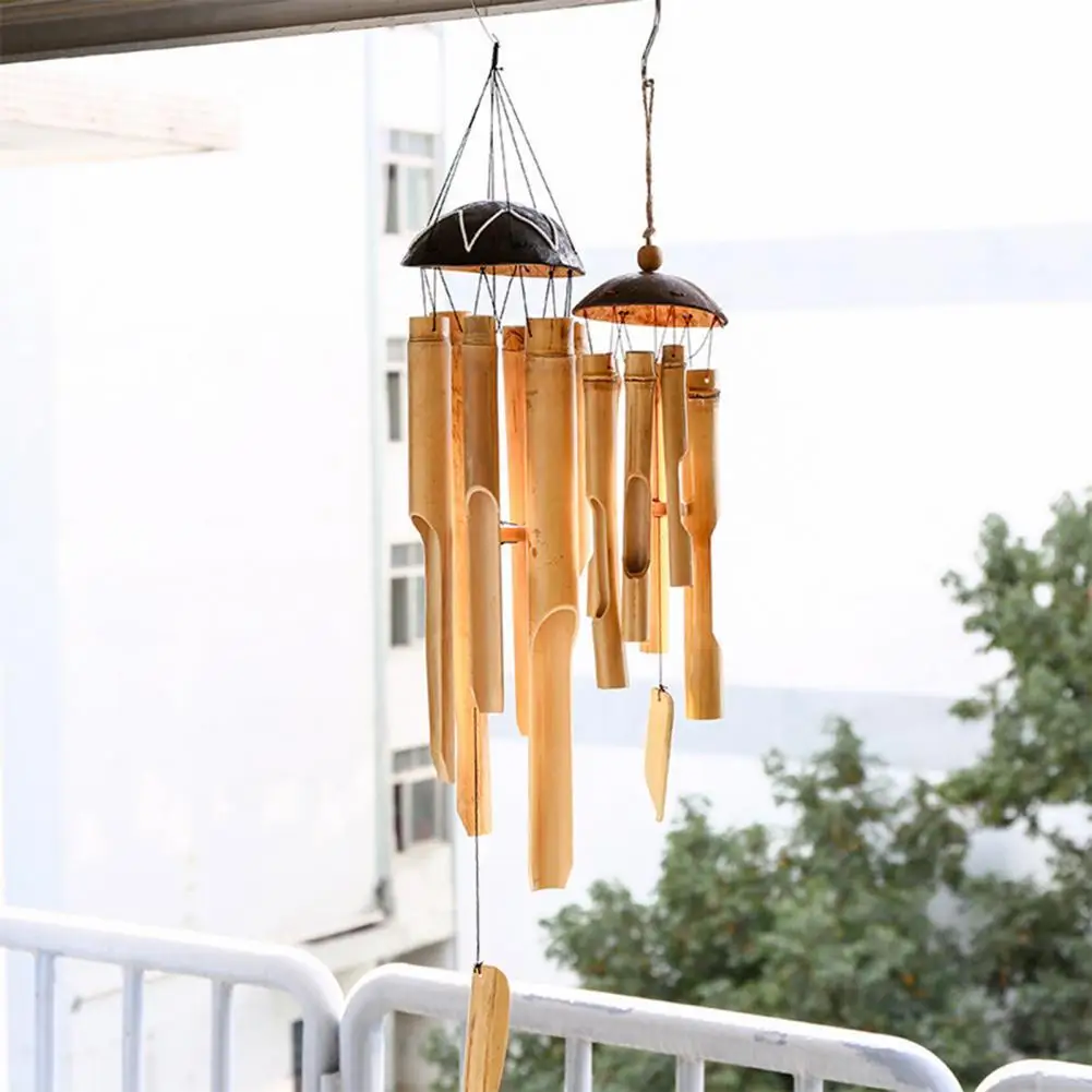

Eye-catching Bamboo Solidly Constructed Hanging Wind Chime for Gift