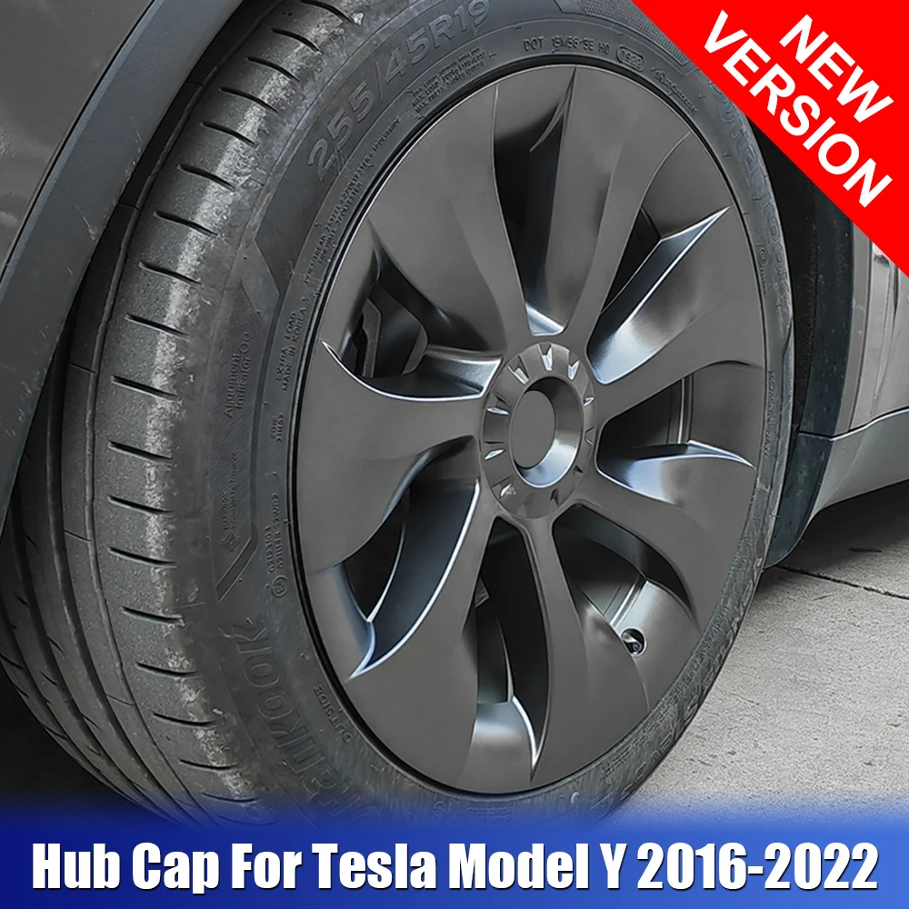 

4PCS 19 Inch For Tesla Model Y 2016-2022 Full Cover Automotive Hubcap Car Accessories Hub Cap Replacement Car Wheel Cap Kit