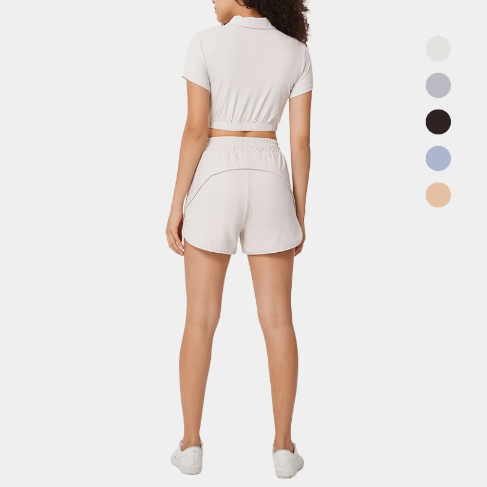 Женская быстросохнущая спортивная короткая уличная одежда для йоги ...