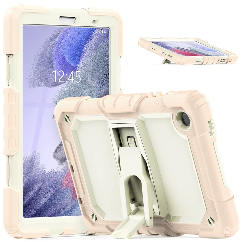 

Colorful Tablet Kids Case For Samsung 10.4" A7 T500 T505 Silicon Shockproof Smart Cover Cute Case With Shoulder Strap 360 Degree