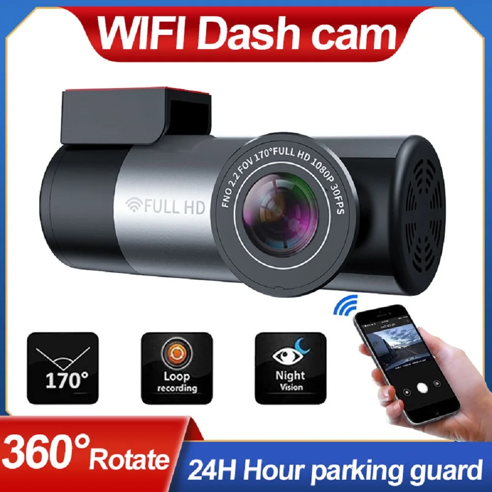 

Dash Cam Car Video Recorder HD 1080P WIFI Front Dash Camera Night Vision Auto DVR Super Capacitor 24 Hours Parking Camera dvr