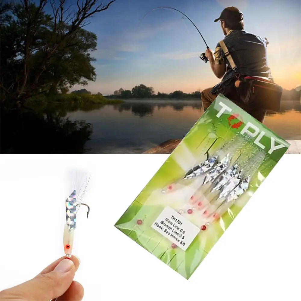 

5pcs Outdoor Barb Sharp High Quality Treble Bait Luminous Fishing Hook Durable Head Fishing Tackle