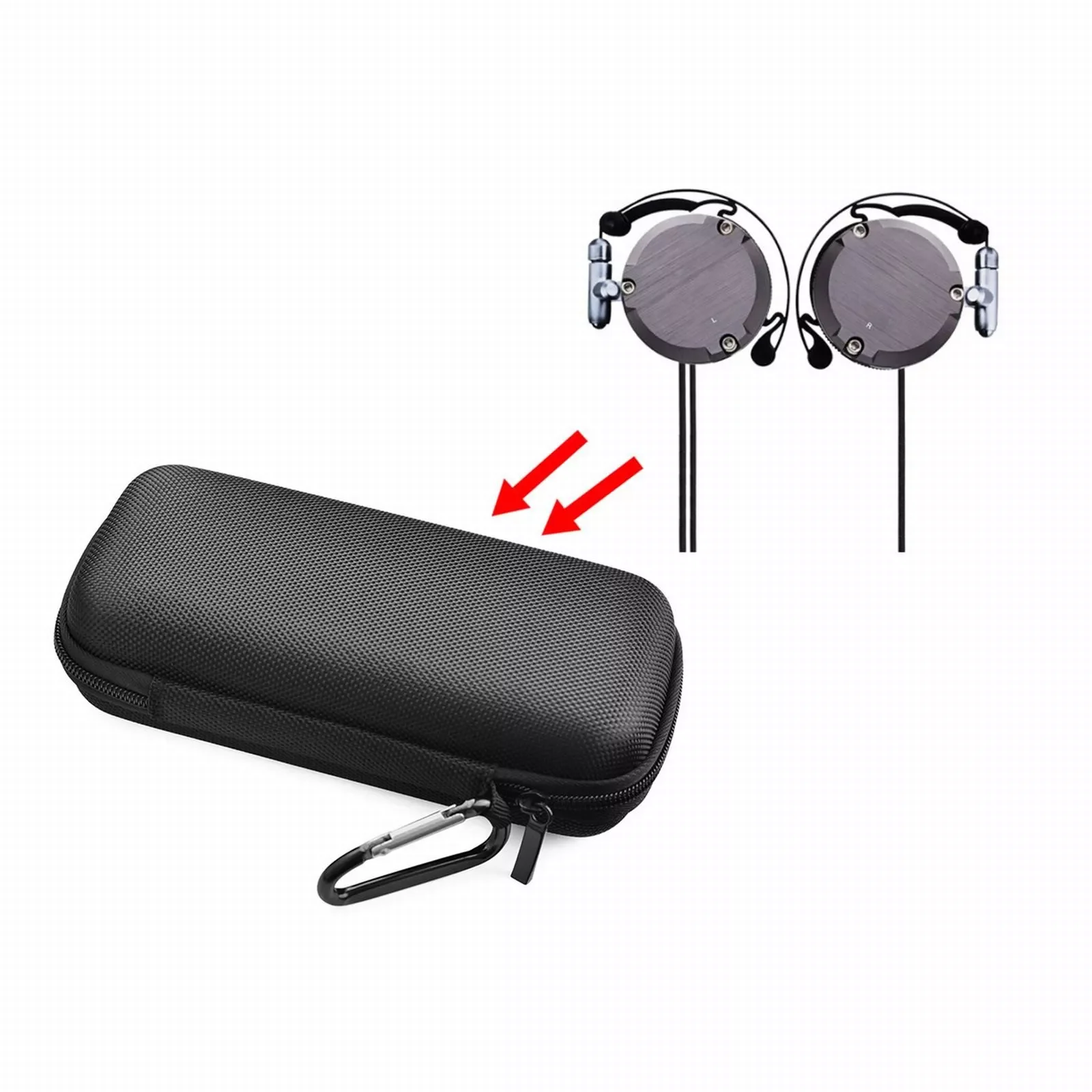 

Адаптер Aux подходит для хранения наушников AudioTechnica EM7X, Реплика, металлическая сумка для хранения наушников, Жесткий Чехол