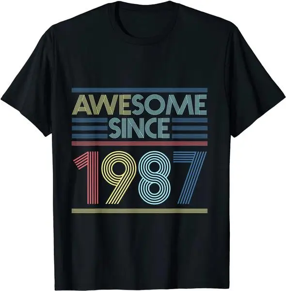 

Vintage 34th Birthday Gifts - Awesome Since 1987 T-Shirt
