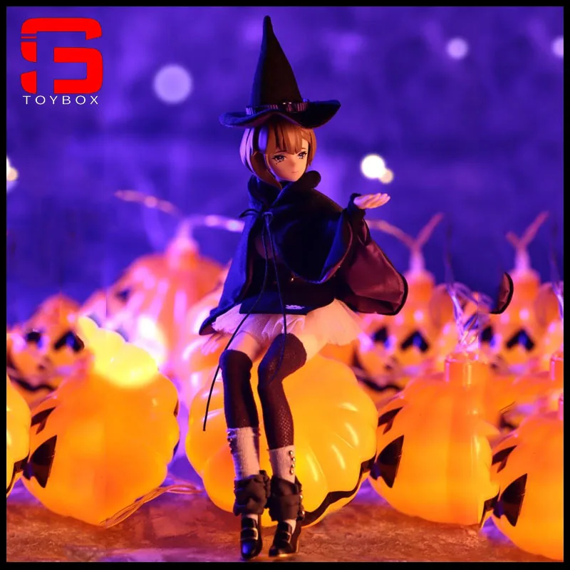 

HASUKI 1/12 Scale Soldier Halloween Wizard Hat Cloak Cosplay Clothes Model Fit 6'' Male Female Soldier Action Figure Body Dolls