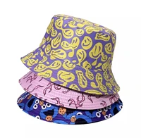 fruits cartoon bucket hats unisex summer double sided panama gorros fruits print outdoor sun visor hat forboy fishermans cap