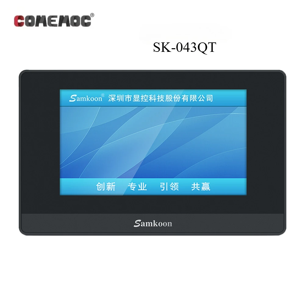 Фото Samkoon 4,3-дюймовый SK-043QT 24 В постоянного тока с сенсорным экраном HMI-память 128 МБ флэш-памяти 128 МБ ЦП DDR3 Cortex A8 600 МГц COM: RS232 422 485 №1