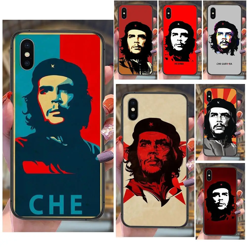 Che Guevara красный флаг дешевый настоящий черный чехол Модный для Galaxy S30 S21 S20 Fe S10 S10E S9