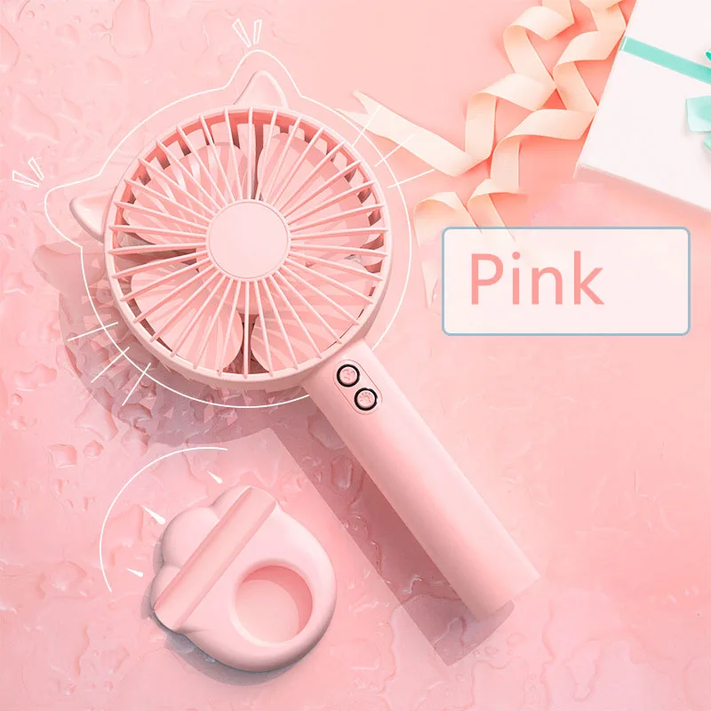 Ручной перезаряжаемый вентилятор с USB бесшумный тремя скоростями и регулируемым