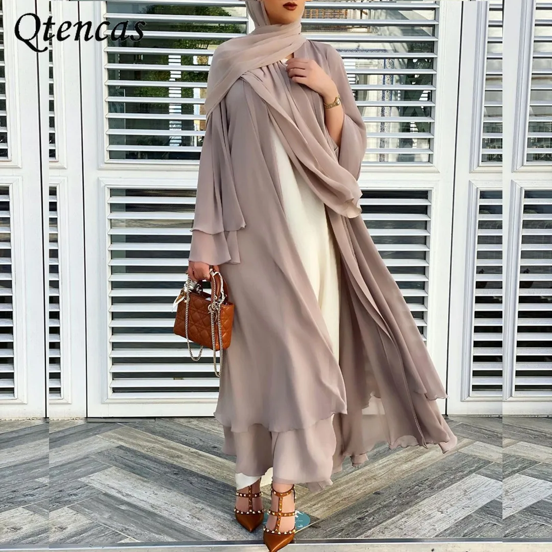 Мусульманское открытое абайя Дубайский хиджаб платье Абая для женщин турецкие платья Исламская одежда марокканский кафтан халат кафтан ИД...