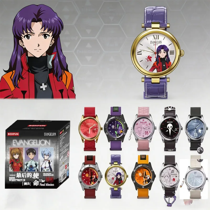 Фото Оригинальные часы BANDAI NEON GENESIS EVANGELION из серии Time Completion Plan, коллекционная модель персонажа аниме, игрушка, подарок (слепая коробка) №1
