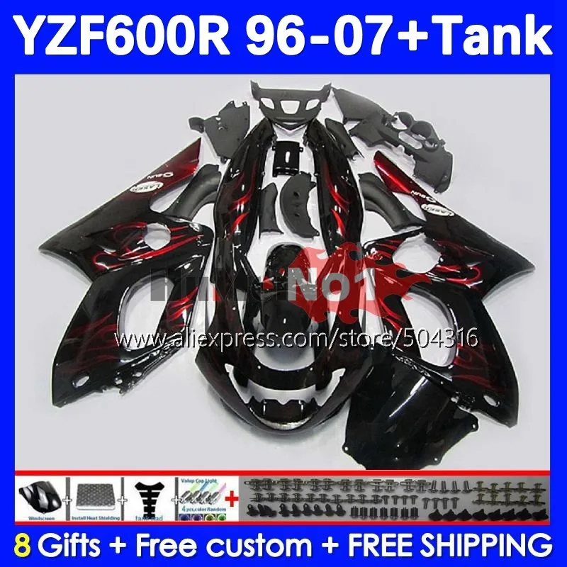 

OEM Thundercat For YAMAHA YZF 600R YZF-600R 39No.63 YZF600R 96 97 98 99 00 01 2002 2003 2004 2005 2006 2007 Fairing red flames