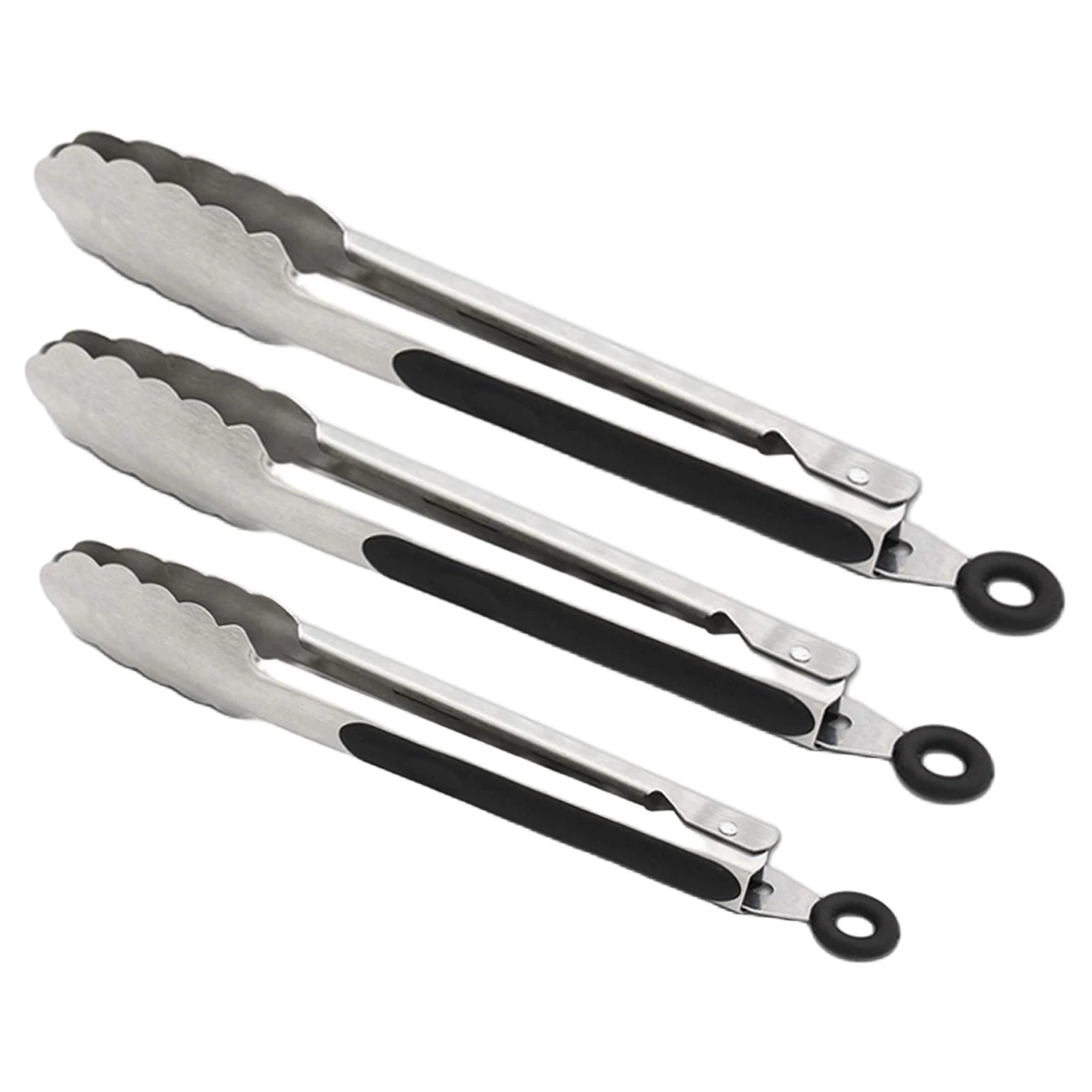 

Кухонные щипцы с зубчатыми краями, кухонные щипцы, маленькие и большие металлические щипцы для барбекю с блокировкой, термостойкие, отлично...