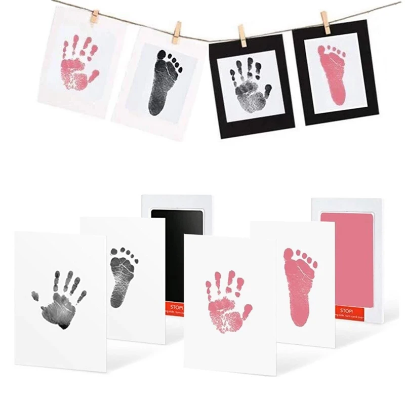 

Newborn Baby Footprints Handprint Ink Pads Kits for DIY Photo Frame Accessories Newborn Baby Pet Cat Dog Paw Prints Souvenir
