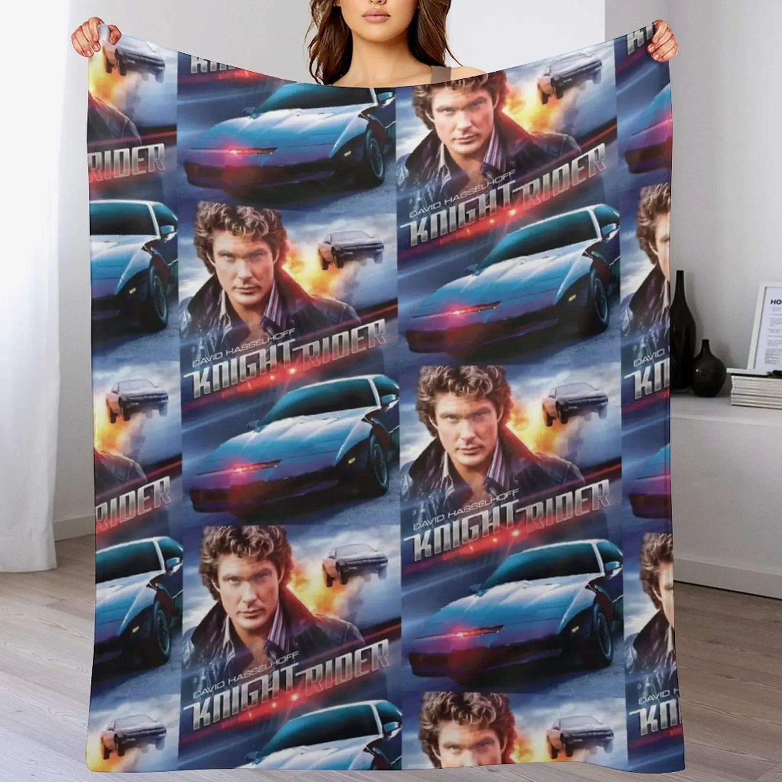 ФАНТАСТИЧЕСКИЙ АВТОМОБИЛЬ - Одеяло KNIGHT RIDER многофункциональное декоративное