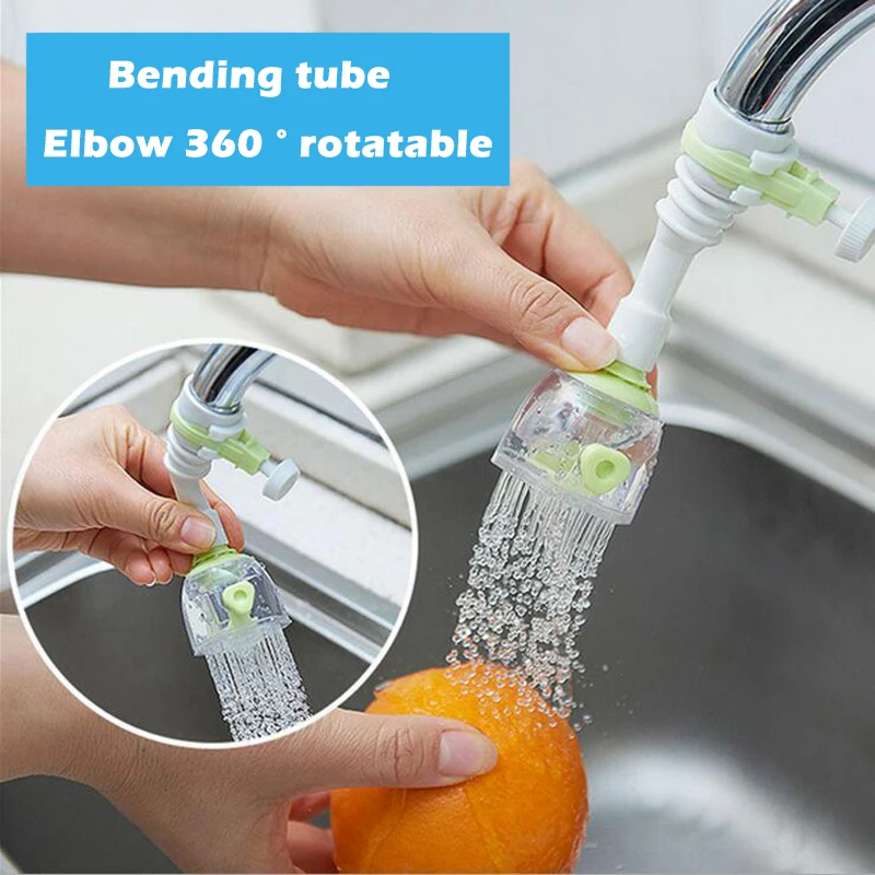 

Faucet Shower Head Filter 360 Degree Rotatable Adjusting Extender Pipe Water Saver Splash-proof Sprinkler Kitchen Bathroom Items