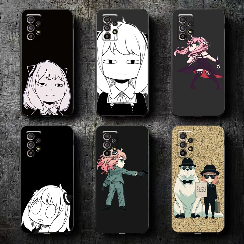 

SPY×FAMILY Anime Phone Case For Samsung Galaxy S8 S8 PLus S9 S9 Plus S10 S10E S10 Lite 5G Plus Back Funda Black Silicone Cover