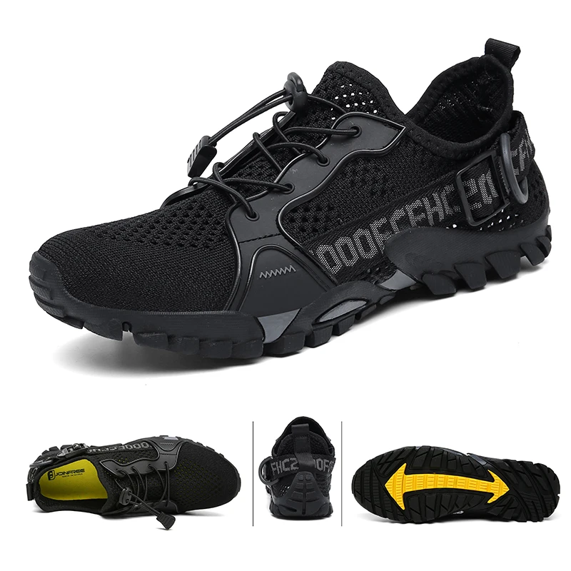 Men's Breathable Lightweight Anti-slip Hiking Shoes & Unisex Beach Water Shoes for Outdoor Training and Trekking