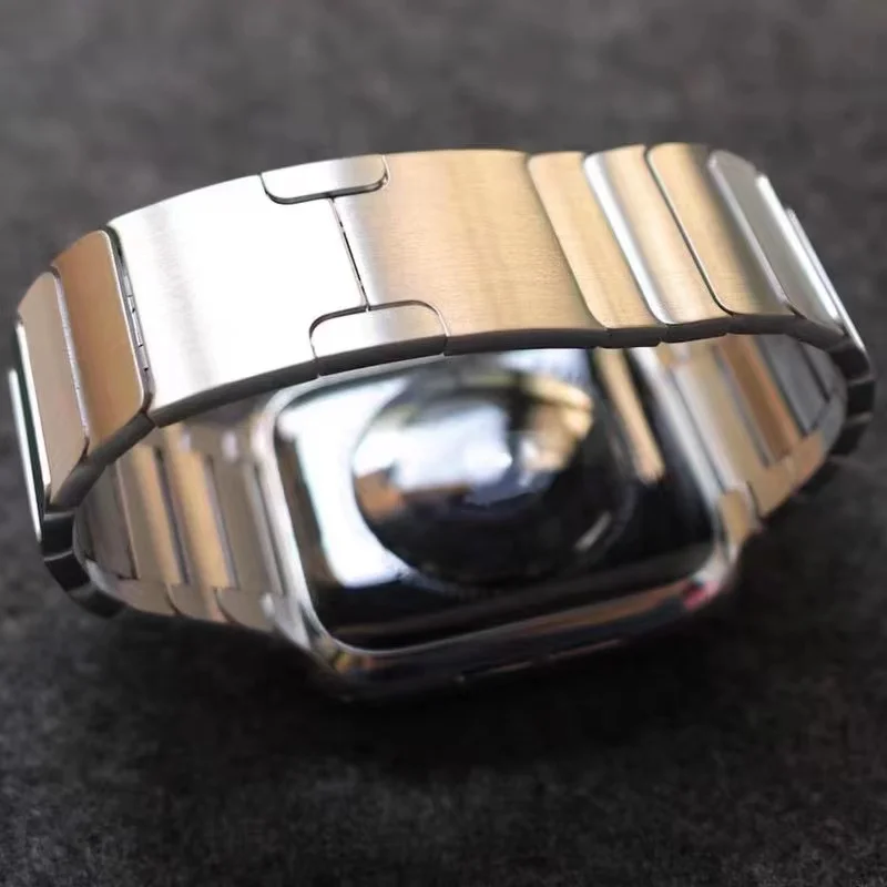 Link Bracelet for apple watch ultra band 49mm 44mm 40mm 41mm 42mm 38mm Stainless Steel Metal iwatch serie 5 4 3 Se 6 7 8 Strap
